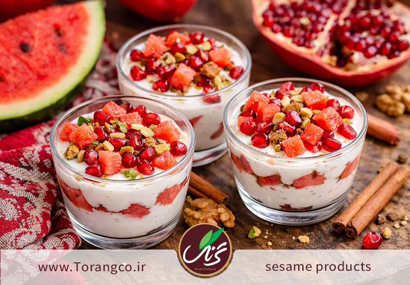 طرز تهیه دسر رژیمی شب یلدا | فقط با ۵ مواد اولیه 