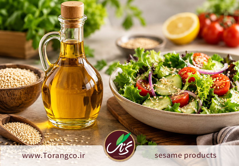 روغن کنجد برای سالاد و غذاهای سرد | بهترین روش مصرف